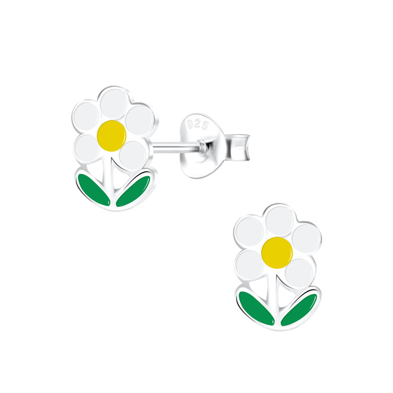 Blumen Kinderohrringe 925 Silber