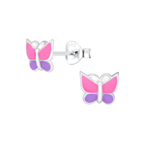 Schmetterling Kinderohrringe 925 Silber