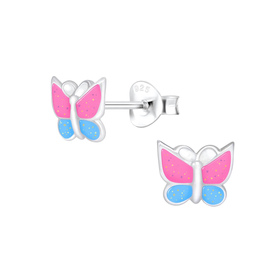 Schmetterling Kinderohrringe 925 Silber