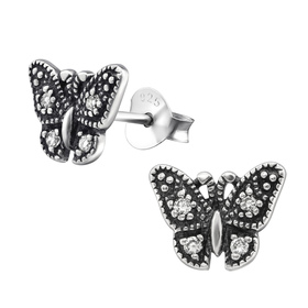 Auf dem Bild zu sehen sind Damen Ohrringe Schmetterling...