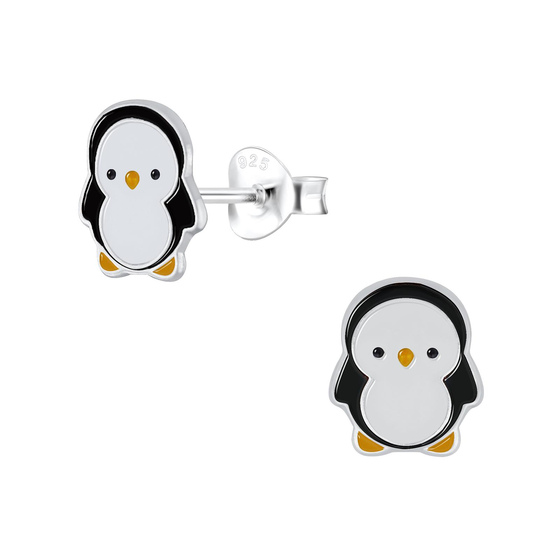 Pinguin Kinderohrringe 925 Silber