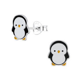 Pinguin Kinderohrringe 925 Silber