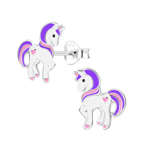 Einhorn Kinderohrringe 925 Silber