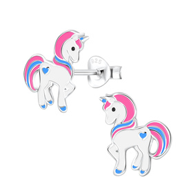 Einhorn Kinderohrringe 925 Silber