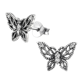 Auf dem Bild zu sehen sind Damen Ohrringe Schmetterling...