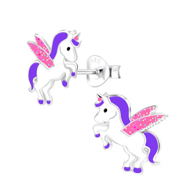Einhorn Kinderohrringe 925 Silber