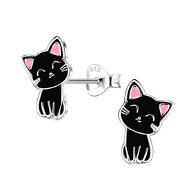 Katzen Kinderohrringe 925 Silber