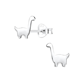 Brachiosaurus-Dinosaurier Kinderohrringe 925 Silber