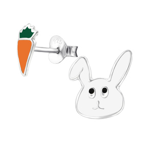 Auf dem Bild zu sehen sind Kinder Ohrringe Hase Kaninchen...