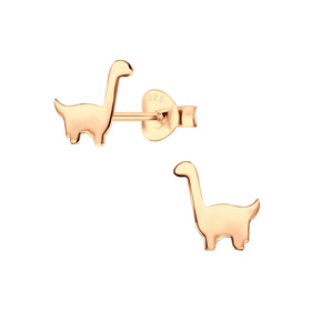 Brachiosaurus-Dinosaurier Kinderohrringe 925 Silber