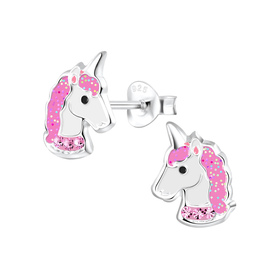Einhorn Kinderohrringe 925 Silber
