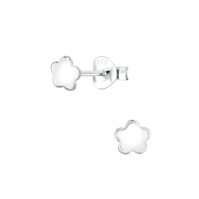 Blumen Kinderohrringe 925 Silber