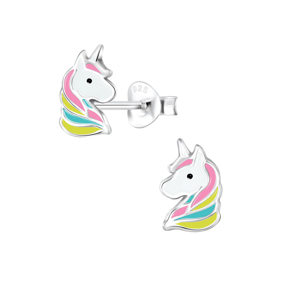 Einhorn Kinderohrringe 925 Silber