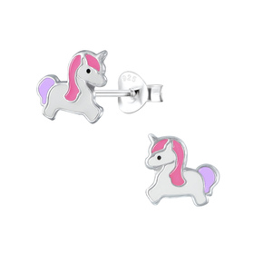 Einhorn Kinderohrringe 925 Silber