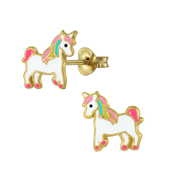 Einhorn Kinderohrringe 925 Silber