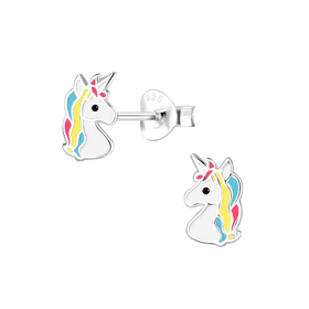 Einhorn Kinderohrringe 925 Silber