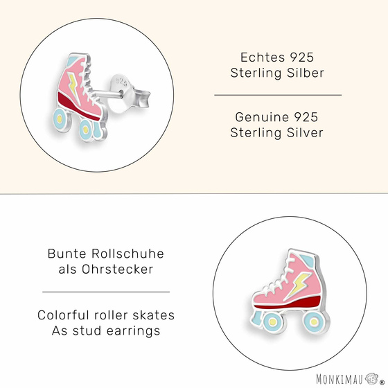 Rollschuh Ohrringe aus 925 Silber