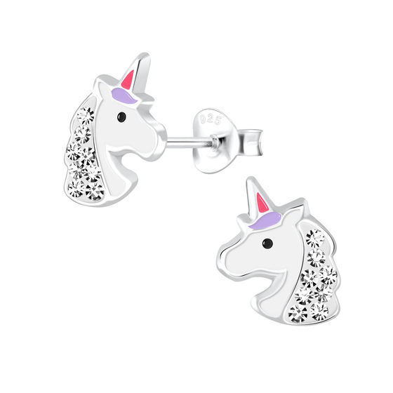 Einhorn Kinderohrringe 925 Silber