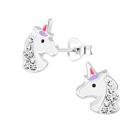 Einhorn Kinderohrringe 925 Silber