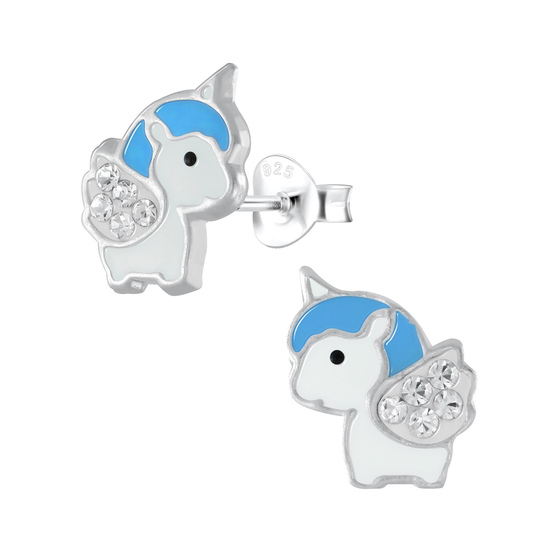 Einhorn Kinderohrringe 925 Silber