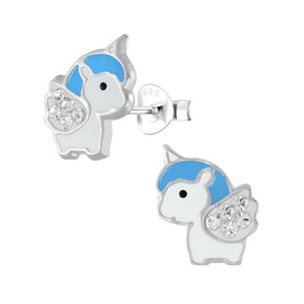 Einhorn Kinderohrringe 925 Silber
