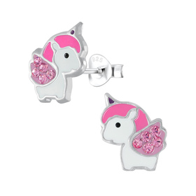 Einhorn Kinderohrringe 925 Silber