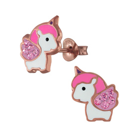 Einhorn Kinderohrringe 925 Silber