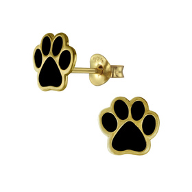 Pfotenabdruck Kinderohrringe 925 Silber