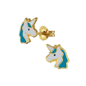 Einhorn Kinderohrringe 925 Silber