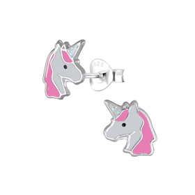 Einhorn Kinderohrringe 925 Silber