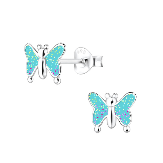 Schmetterling Kinderohrringe 925 Silber