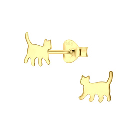 Katzen Kinderohrringe 925 Silber