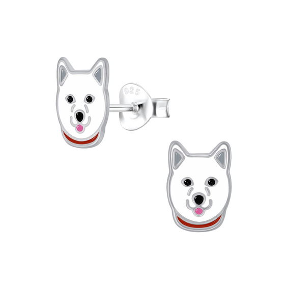 Husky Kinderohrringe 925 Silber