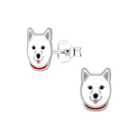 Husky Kinderohrringe 925 Silber