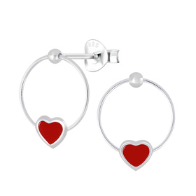 Herz Kinderohrringe 925 Silber