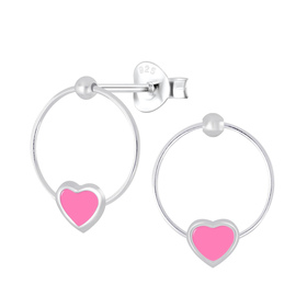 Herz Kinderohrringe 925 Silber