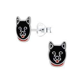 Husky Kinderohrringe 925 Silber
