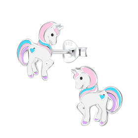 Einhorn Kinderohrringe 925 Silber