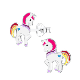 Einhorn Kinderohrringe 925 Silber