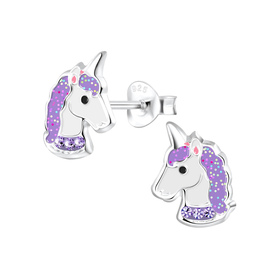 Einhorn Kinderohrringe 925 Silber