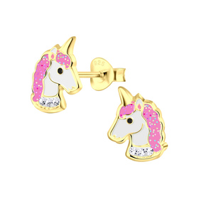 Einhorn Kinderohrringe 925 Silber