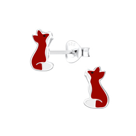 Fuchs Kinderohrringe 925 Silber