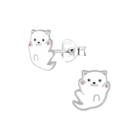 Katzen Kinderohrringe 925 Silber