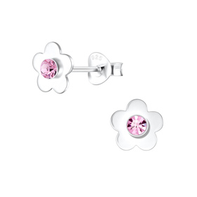 Blumen Kinderohrringe 925 Silber