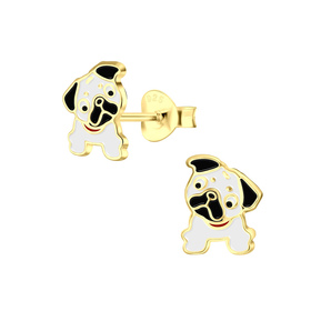 Bulldoggen Kinderohrringe 925 Silber