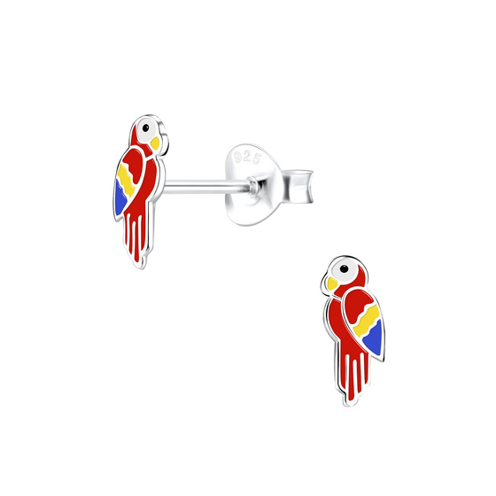 Papagei Kinderohrringe 925 Silber