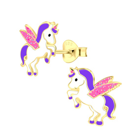 Einhorn Kinderohrringe 925 Silber