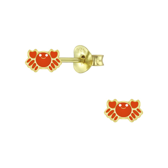 Krebs Kinderohrringe 925 Silber