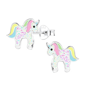 Einhorn Kinderohrringe 925 Silber