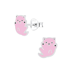 Katzen Kinderohrringe 925 Silber